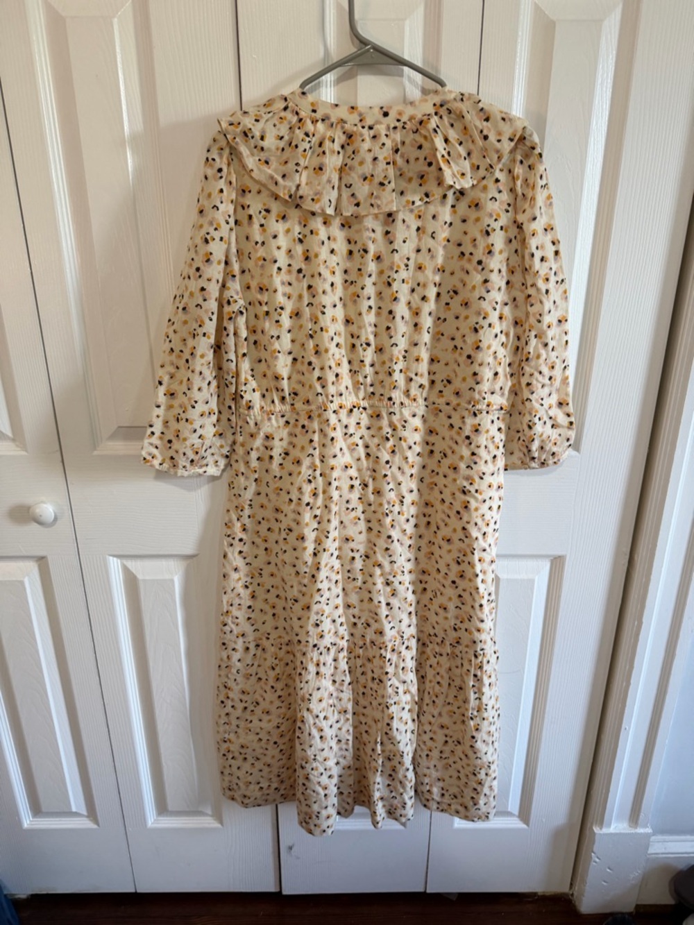 Ba&sh Bowie Cotton Printed Midi Dress Cottagecore Size Medium - Picture 4 of 4